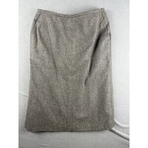 VTG JAEGER DARK GRAY PURE NEW WOOL Pockets STRAIGHT/PENCIL SKIRT Sz XL